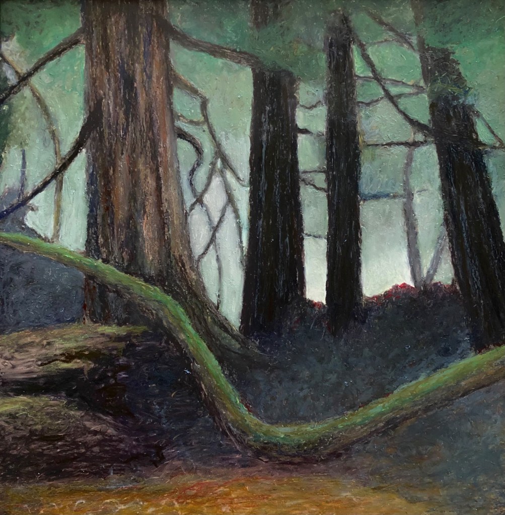 Inky's Cathedral, Kathleen Faulkner, 2020, Oil Pastel